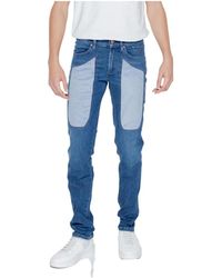 Jeckerson - Blaue einfache jeans mit reißverschluss - Lyst