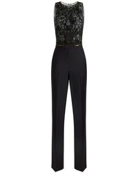 Elisabetta Franchi - Jumpsuits & Playsuits ,Zwart ,Polyester Jumpsuit - Lyst