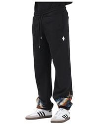 Marcelo Burlon - Broeken ,Zwart ,Katoen Sport Trainingsbroeken - Lyst