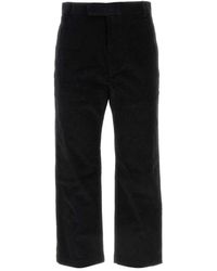 Thom Browne - Broeken ,Zwart ,Corduroy Zwarte Broek - Lyst