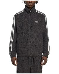 adidas - Fitness ,Zwart ,Polyester Boucle Firebird Track Top - Lyst