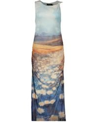 Desigual - Kleedjes ,Veelkleurig ,Vermont Long Tank Top Dress - Lyst