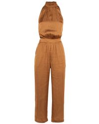 Pinko - Jumpsuits & Playsuits ,Oranje ,Polyester Elegante Hedendaagse Jurk - Lyst