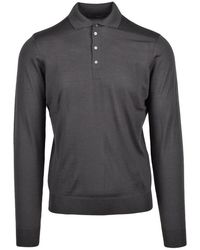 Drumohr - Tops ,Grijs ,Wol Polo - Lyst