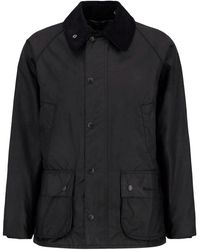 Barbour - Jassen ,Zwart ,Katoen Bedale Wax Jas - Lyst