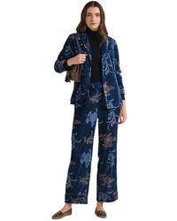 Maliparmi - Broeken ,Blauw ,Collection Print Trouser - Lyst