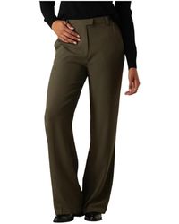Another Label - Broeken ,Groen ,Polyester Doore Broek - Lyst
