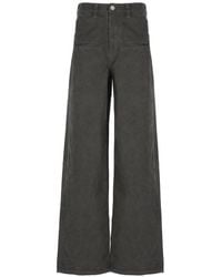 Uma Wang - Pantalones de algodón gris oscuro es - Lyst