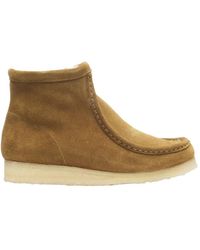 Clarks - Originals wallabee hi tan wlined schuhe - Lyst