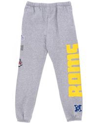 Mitchell & Ness - Broeken ,Grijs ,Katoen Los Angeles Rams Fleece Trainingsbroek - Lyst