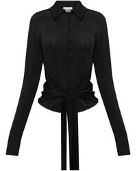 Ganni - Cardigan Met Decoratieve Strik - Lyst