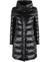 Fay - Jassen ,Zwart ,Nylon Zwarte Lange Nylon Donsjas - Lyst