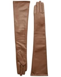 THE GARMENT - Tg Camel Ellbogenlange Lederhandschuhe - Lyst