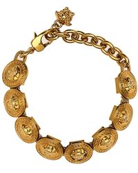 Versace - Medusa tribute gold armband - Lyst