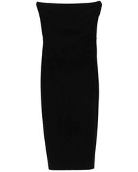 Norma Kamali - Strapless Jurk Tot De Knie - Lyst