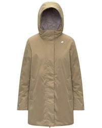 K-Way - Sophie Twill Soft Beaver Jas - Lyst