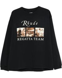 Rhude - T-Shirts En Polo's Zwart - Lyst