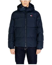 Tommy Hilfiger - Blauwe Print Polyester Herfst/Winter Jas - Lyst