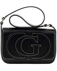 Guess - Tassen ,Zwart ,Ruby Flap Schoudertas - Lyst