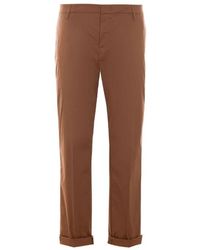 Dondup - Broeken ,Bruin ,Katoen Gaubert Cropped Broeken - Lyst