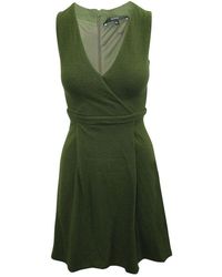 Gucci V-hals Wollen Jurk - Groen