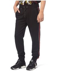 Philipp Plein - Broeken ,Zwart ,Katoen Zwarte Slim Fit Joggingbroek - Lyst