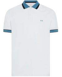 Sun 68 - Tops ,Wit ,Katoen Polo Shirt - Lyst