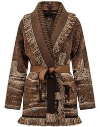 Alanui - Truien & Vesten ,Bruin ,Wild Wild Cardigan - Lyst