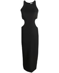 Chiara Ferragni - Vestido negro de cady elástico con recorte y abertura en la espalda - Lyst