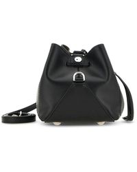 Hogan - Mini Schwarze Leder Eimer Tasche - Lyst