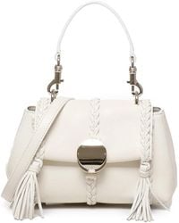 Chloé - Weiße geflochtene leder umhängetasche - Lyst