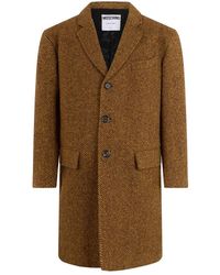Moschino - Jassen ,Bruin ,Wol Enkelrij Jas Van Wol - Lyst