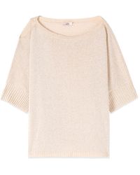 Oltre - Viskose-Mix Pullover Mit Cut-Out - Lyst