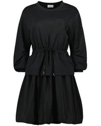 Moncler - Bi-Material Jurk - Lyst