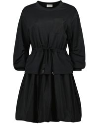 Moncler - Bi-Material Jurk - Lyst