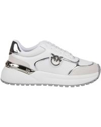 Pinko - Gem 01 sneakers weiß/silber,dv5 schwarz/platin/weiß gem 01 sneakers - Lyst