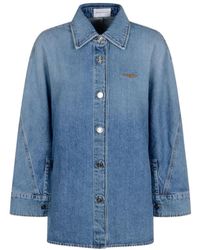 Givenchy - Overhemden ,Blauw ,Denim Denim Jacks - Lyst