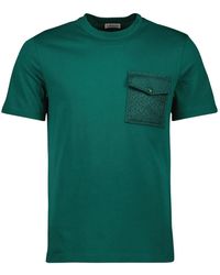 Moncler - Tops ,Groen ,Katoen Monogram Zak T-Shirt Lente-Zomer 2025 - Lyst