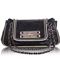 Chanel East West Mademoiselle Flap Shoulder Bag - Zwart