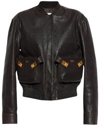 Ferragamo - Leather Jacket - Lyst