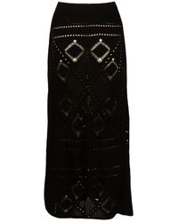 Akep - Rokken ,Zwart ,Gonna Lunga Pizzo - Lyst