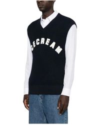 ICECREAM - Truien & Vesten ,Blauw ,Wol Wool Blend Vest - Lyst