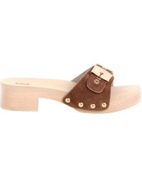 Scholl - Braune sandalen für sommeroutfits - Lyst