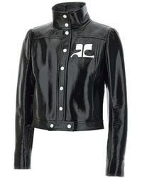 Courreges - Jassen ,Zwart ,Katoen Reedition Vinyl Jas - Lyst