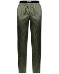 Tom Ford - Nachtkleding ,Groen ,Zijden Pyjamabroek - Lyst