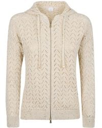 Eleventy - Truien & Vesten ,Katoen Hoodie Met Volledige Ritssluiting - Lyst