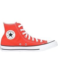 Converse - Rote high-top-canvas-sneakers - Lyst