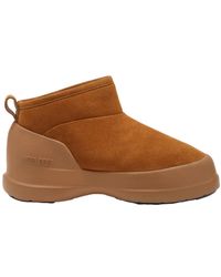 Moon Boot - Flache brandy wildleder slip-on schuhe,brandy winterstiefel - Lyst