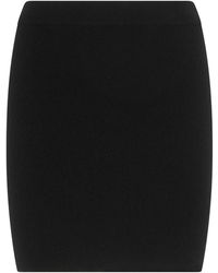 Alexander Wang - Woll-Minirock Mit Logo-Patch - Lyst