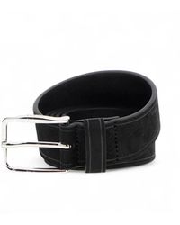 Guess - Accessoires ,Zwart ,Leer Leren Riem - Lyst